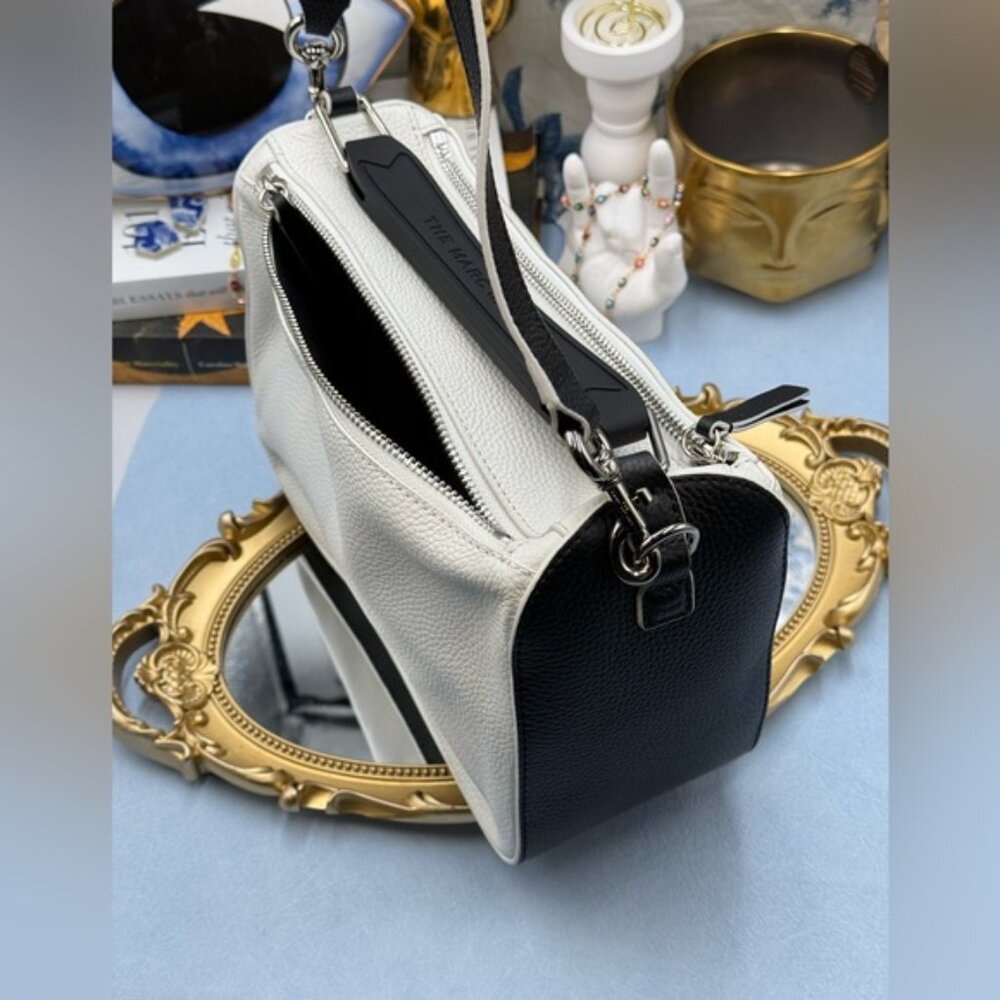 🆕 MARC JACOBS 🧿 NWT The Soft Box 23 - Black & White Leather - Picture 12 of 16